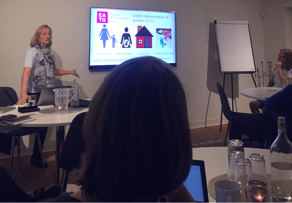 Föreläsning med Jackie Morton om kvinnor i hivforskning Posithiva Gruppen