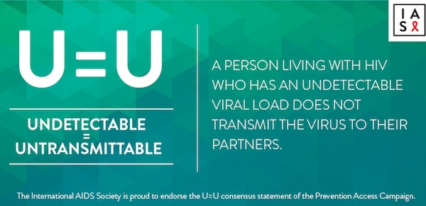 Bild från U=U-kampanjen i samband med PARTNER-studien. IAS/Prevention Access Campaign.