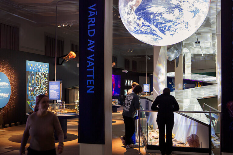 Värld av vatten på Naturhistoriska riksmuseet.